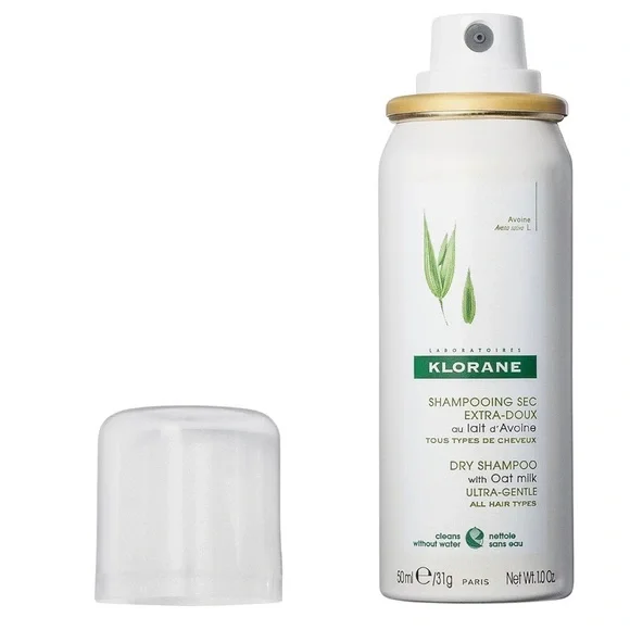 KLORANE Dry Shampoo w/ Oat Milk for All Hair Types Travel Purse Sz 1oz - Picture 2 of 8